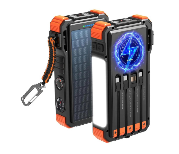 ExtraLink POWERBANK SOLARNY 20000MAH 45W INDUKCJA LAMPA LATARKA - 1570060 - zdjęcie 2